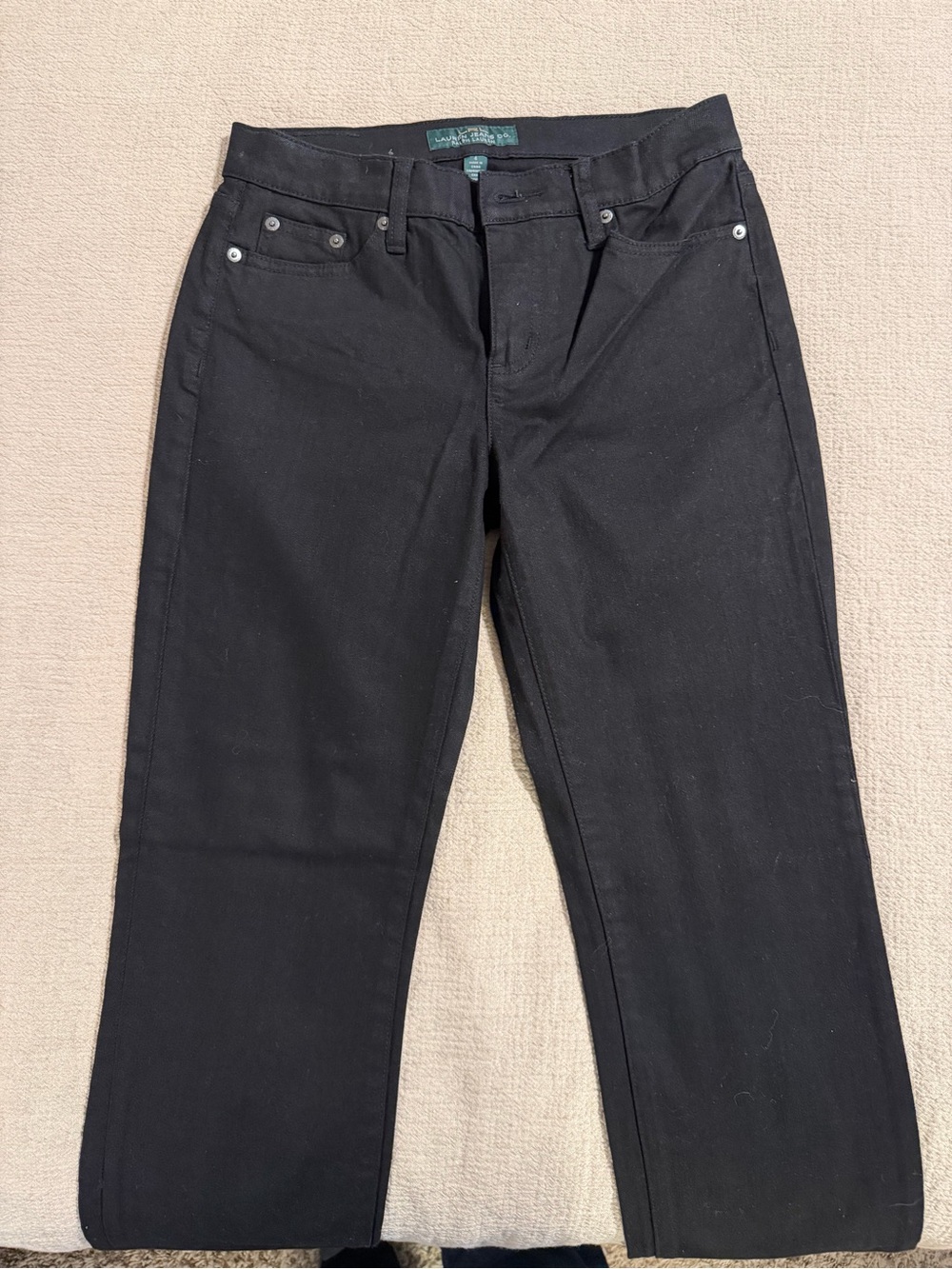 Lauren Jeans Co Ralph Lauren Black Classic Straight Pants Size 4 Stretch